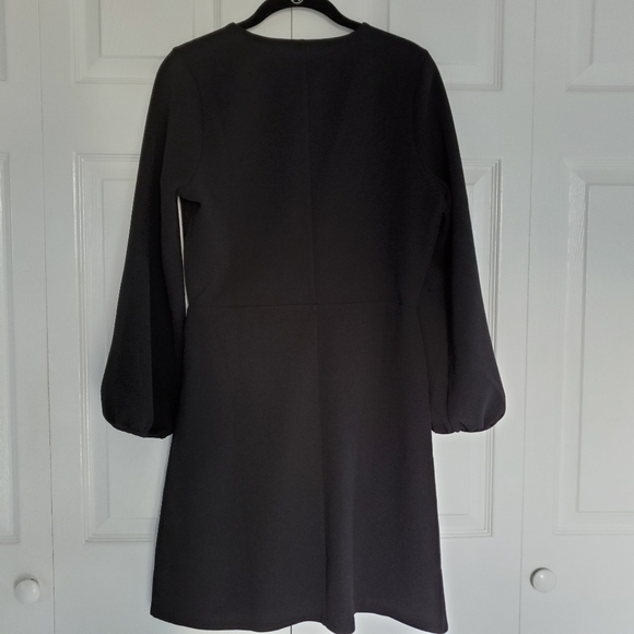 NEW Madewell Linen-Blend Balloon-Sleeve Wrap Dress - Picture 4 of 16